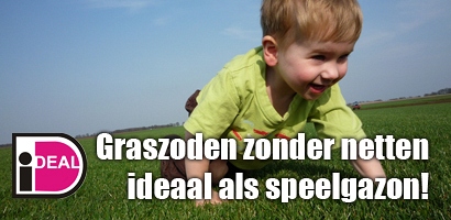 Graszoden zonder netter: 
ideaal als speelgazon